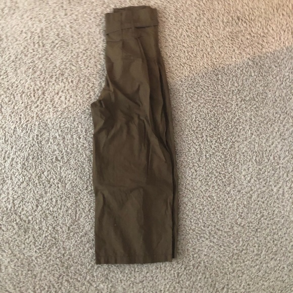 Army Green paper bag pants - Picture 2 of 2